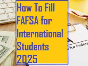 How to Fill FAFSA for International Students