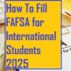 How to Fill FAFSA for International Students