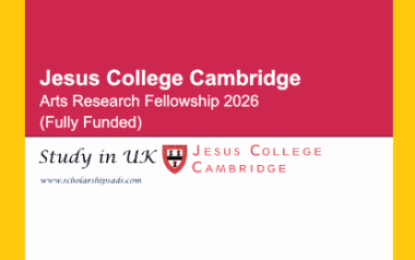 Jesus College Cambridge Arts Research Fellowship