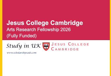 Jesus College Cambridge Arts Research Fellowship
