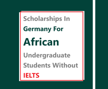 Scholarships In Germany For African Undergraduate Students Without IELTS