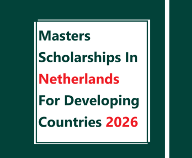 Masters Scholarships In Netherlands For Developing Countries 2026