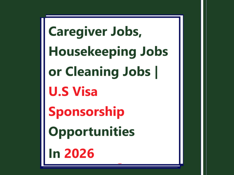 Caregiver Jobs, Housekeeping Jobs or Cleaning Jobs