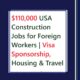 USA Construction Jobs for Foreign Workers